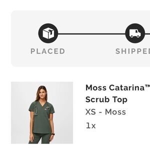 Moss Catarina One-Pocket Scrub Top